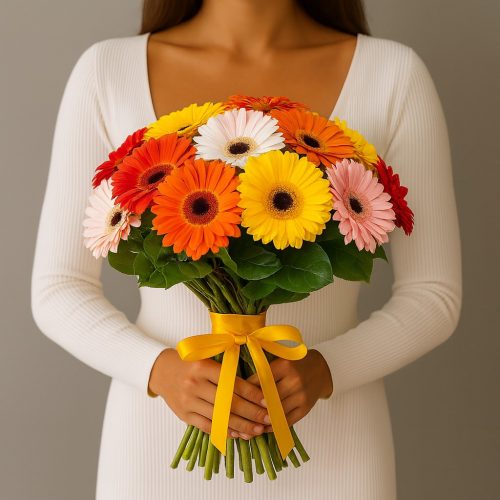 Букет «Радуга гербер»