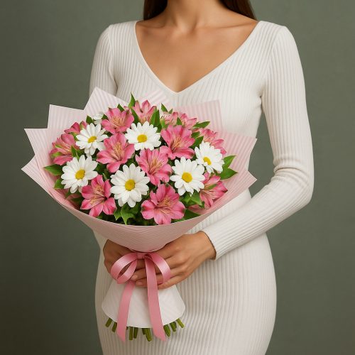 Букет «Розовый каприз»