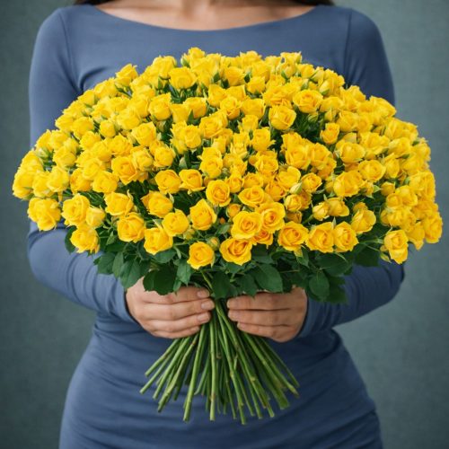 Букет из кустовых роз «Солнечное настроение»